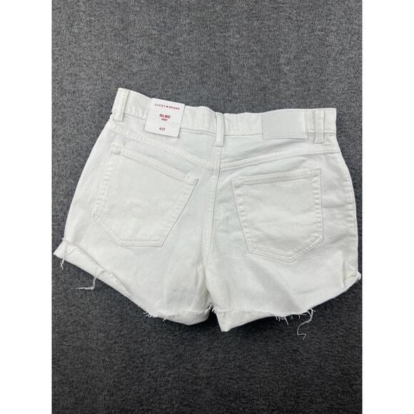 Lucky Brand Womens Shorts Size 27 White Denim Casual - Picture 2 of 9